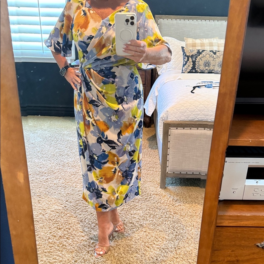 Floral Print Wrap Dress Payton Maggy London